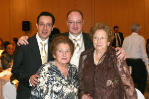 Miquel Huguet i Vilella (1956); Ramon Cuadros i Boldú (1961); Teresa Vilella i Àvila (1929-2017); Florinda Boldú i Balcells (1931-2009)