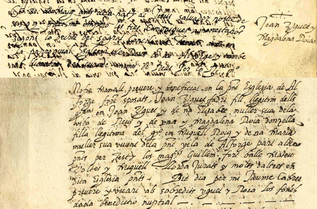 Mostra de registres a l'AHAT: matrimoni segle XVI