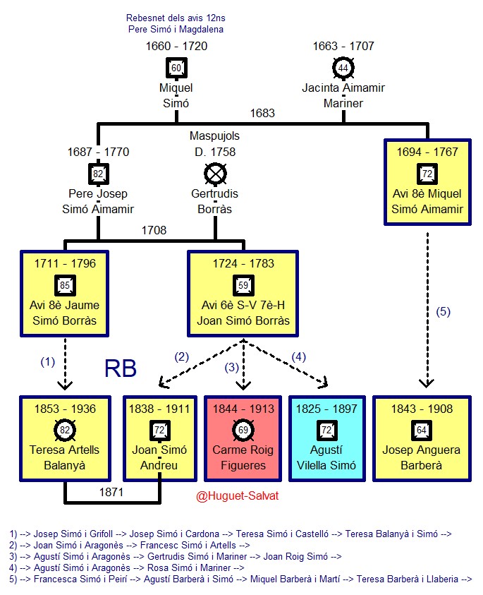 Genealogia dels Simó d'Alforja