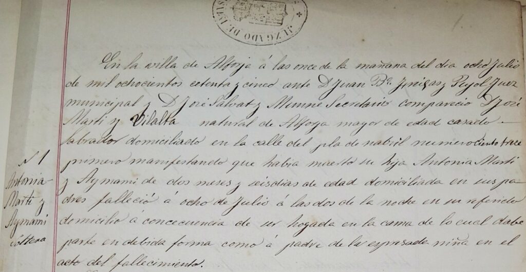 Genealogia d'Alforja - Registre Civil